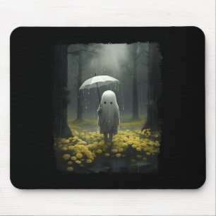 Gothic Forest Vintage Floral Ghost Halloween Haunt Mouse Pad