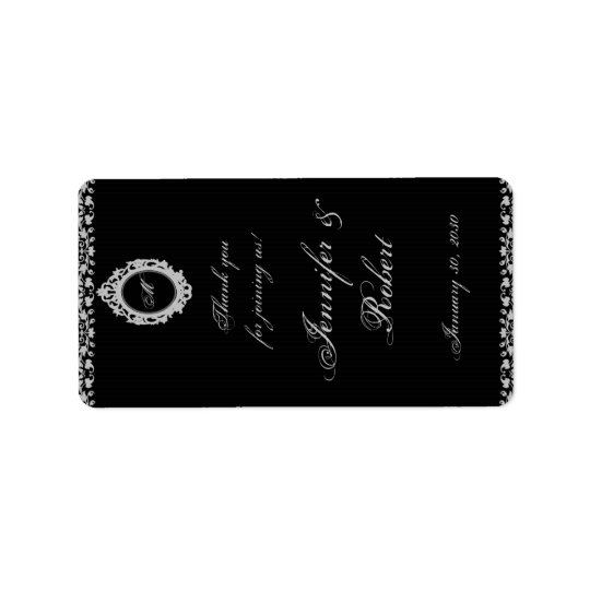 Gothic Frame Monogram Lip Balm Address Label