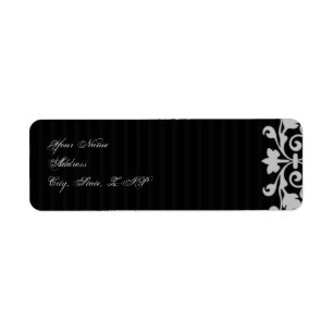 Gothic Frame Monogram Return Address Label