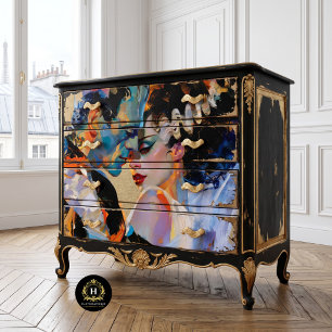 Gothic Frankenstein Bride Furniture Decoupage Tissue Paper
