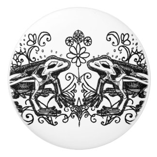 Gothic Frog Ceramic Knob