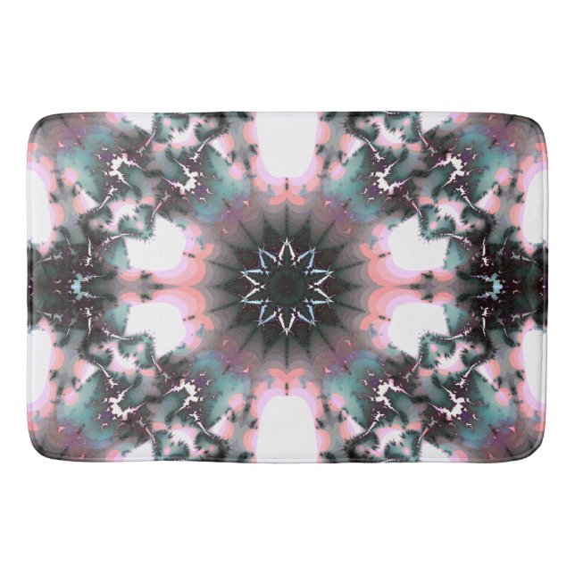 Gothic Frozen Winter Spider Web Bath Mat (Front)