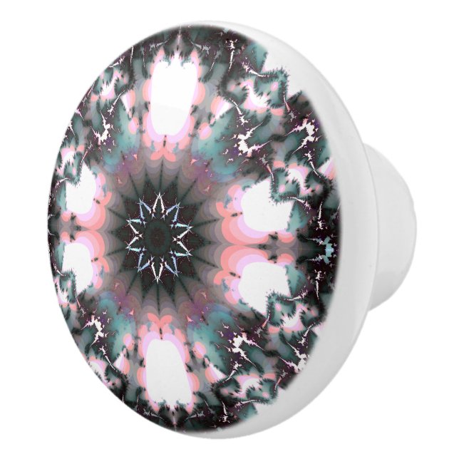 Gothic Frozen Winter Spider Web Ceramic Knob (Right)