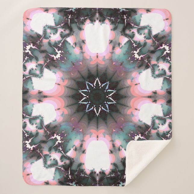 Gothic Frozen Winter Spider Web Sherpa Blanket (Front)