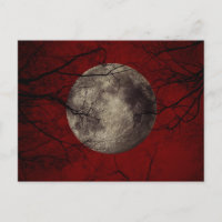 Gothic Full Moon with Haunting Trees
