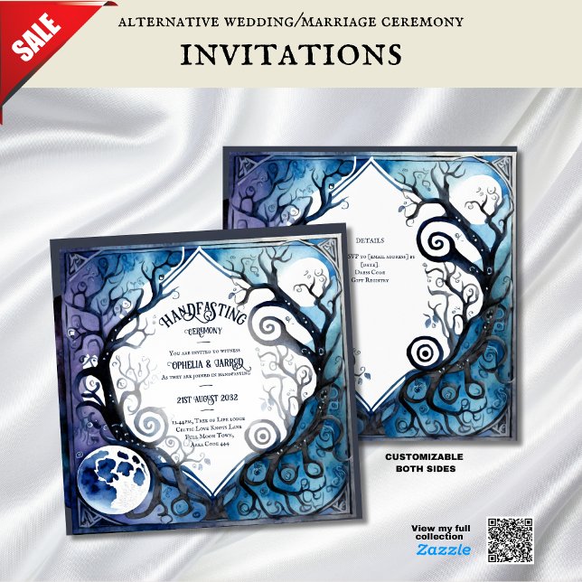 GOTHIC FULLMOON HANDFASTING INVITATIONS CELTIC (Creator Uploaded)