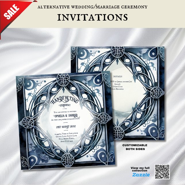 GOTHIC FULLMOON HANDFASTING INVITATIONS CELTIC (Creator Uploaded)