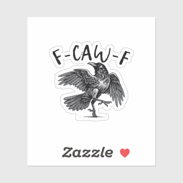 Gothic Funny F Caw F Crow Aesthetic Casual Look (Sheet)