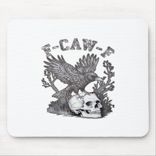 Gothic Funny F-Caw-F Humor Crow Essential Retro St Mouse Pad