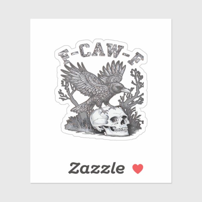 Gothic Funny F-Caw-F Humour Crow Essential Retro S (Sheet)