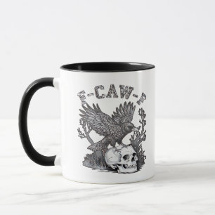 Gothic Funny F-Caw-F Humour Crow Essential Retro S Mug