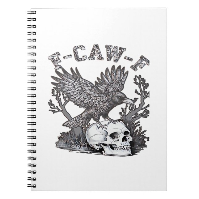 Gothic Funny F-Caw-F Humour Crow Essential Retro S Notebook (Front)