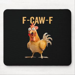 Gothic Funny Humor Crow F-Caw-F Mouse Pad