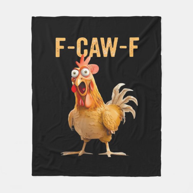 Gothic Funny Humor Crow F Caw F Style Fleece Blanket (Front)