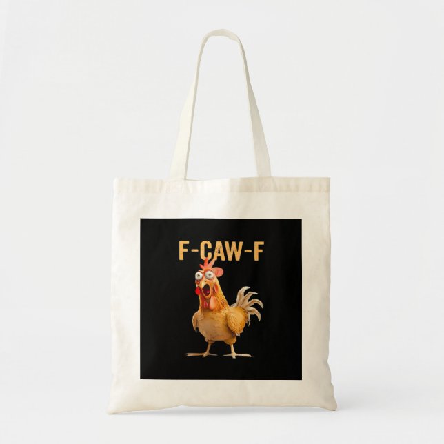 Gothic Funny Humor Crow F Caw F Style Tote Bag (Front)
