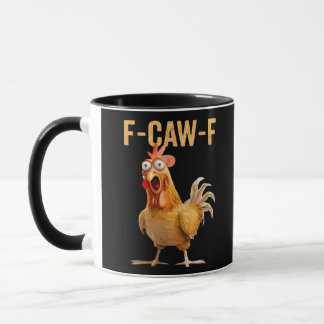 Gothic Funny Humour Crow F-Caw-F Mug