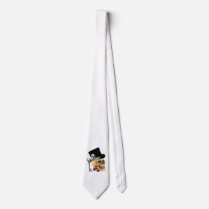 Gothic gambler skull tattoo design tie