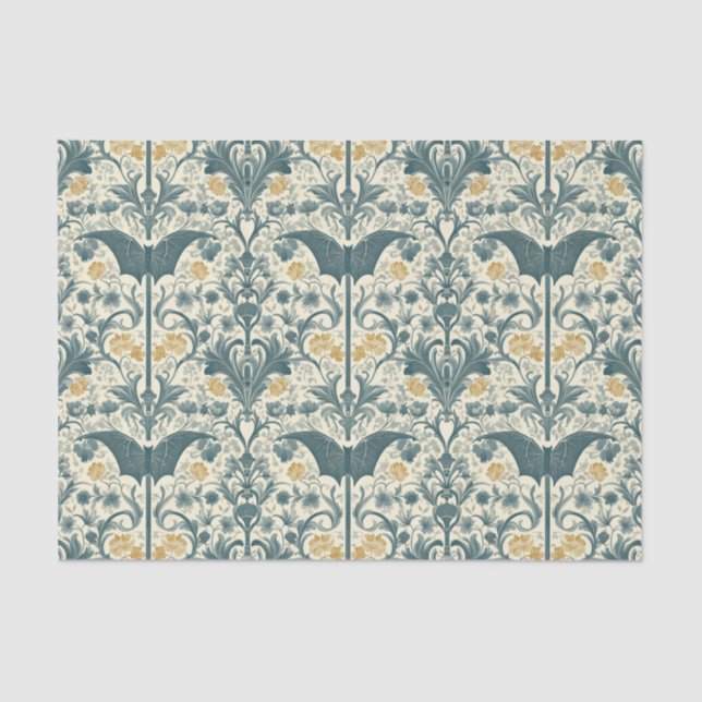 Gothic Garden Flight Tissue Paper – Dark Floral  (Front)