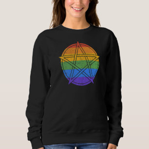 Gothic Gay Pride Wicca Witchcraft Petagram Satanic Sweatshirt