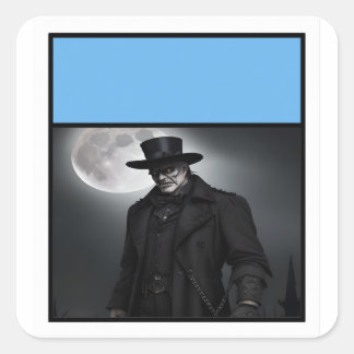Gothic Gentleman Under Full Moon Sticker