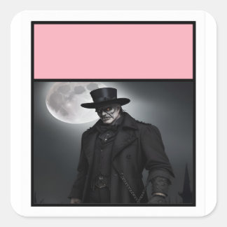 Gothic Gentleman Under Full Moon Sticker