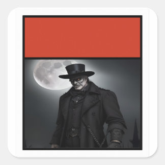 Gothic Gentleman Under Full Moon Sticker