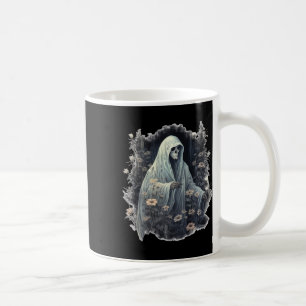 Gothic Ghost In The Forest Vintage Floral Ghost Ha Coffee Mug