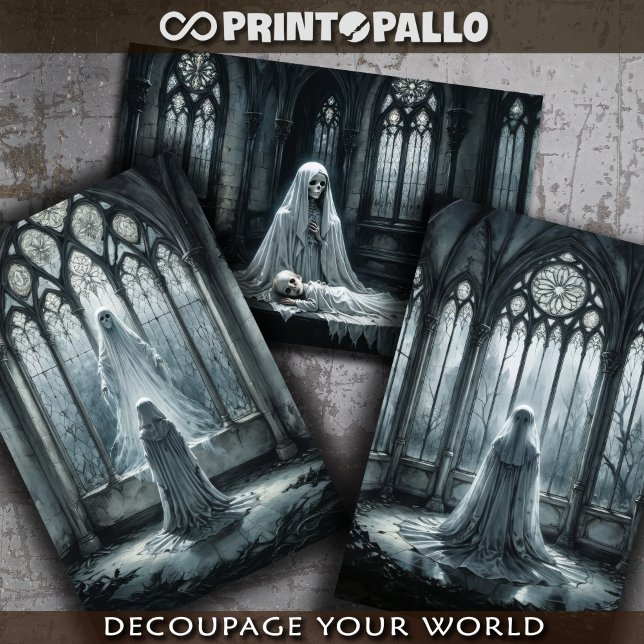 Gothic Ghost in the presence of the soul Wrapping Paper Sheet (Creator Uploaded)