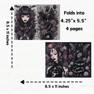 Gothic Girl  Goth Junk Scrapbook 4