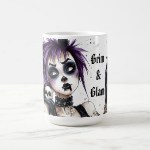 Gothic Girl Portrait - Grim & Glam Coffee Mug