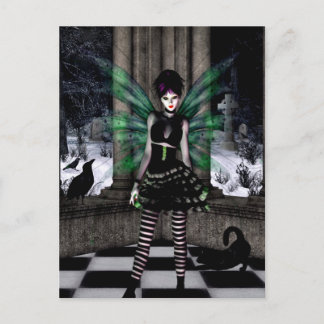 Gothic Girls Winter Games fantasy postcard