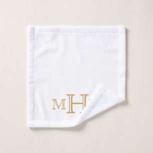 Gothic Glam Bath Towel Set Monogram White