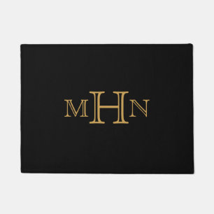 Gothic Glam Doormat Monogram Black