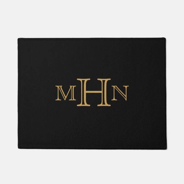 Gothic Glam | Doormat | Monogram | Black (Front)