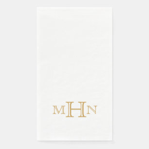 Gothic Glam   Guest Towel    Gold Monogram Napkin