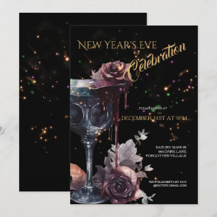 Gothic Glam New Year's Eve Party Invitation
