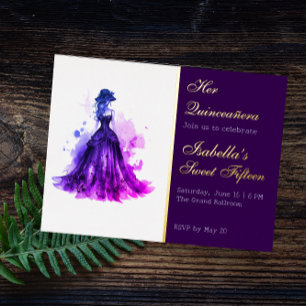 Gothic Glam Quince  Foil Invitation Postcard
