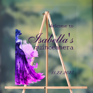 Gothic Glam Quince purple Acrylic Sign