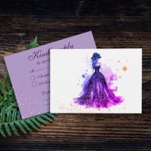 Gothic Glam Quince  purple enclosure card