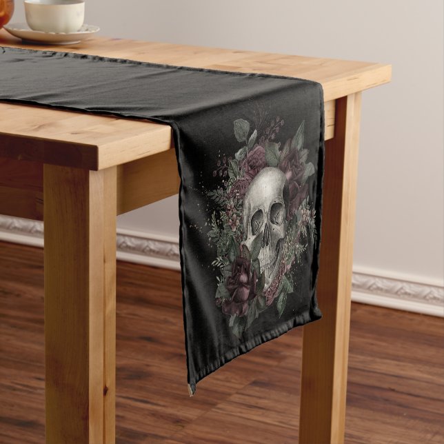 Gothic Glam Skull | Table Runner | Skull Rose (In Situ)