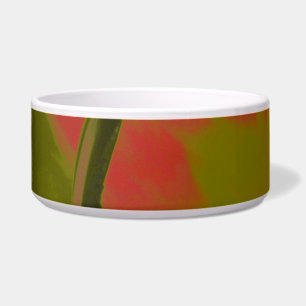 Gothic Gloomy Red Tulip Dog Bowl