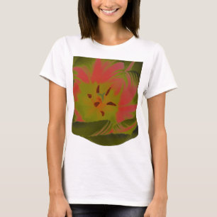 Gothic Gloomy Red Tulip Ladies T Shirt