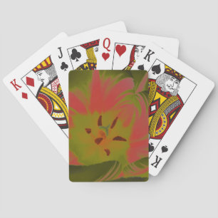 Gothic Gloomy Red Tulip Playing Cards