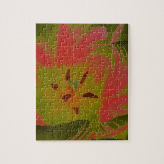 Gothic Gloomy Red Tulip Puzzle (Vertical)