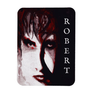 Gothic God Post Punk Goth Music Man Portrait Art Magnet