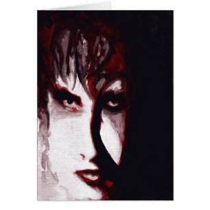Gothic God Post Punk Goth Musician Art Card