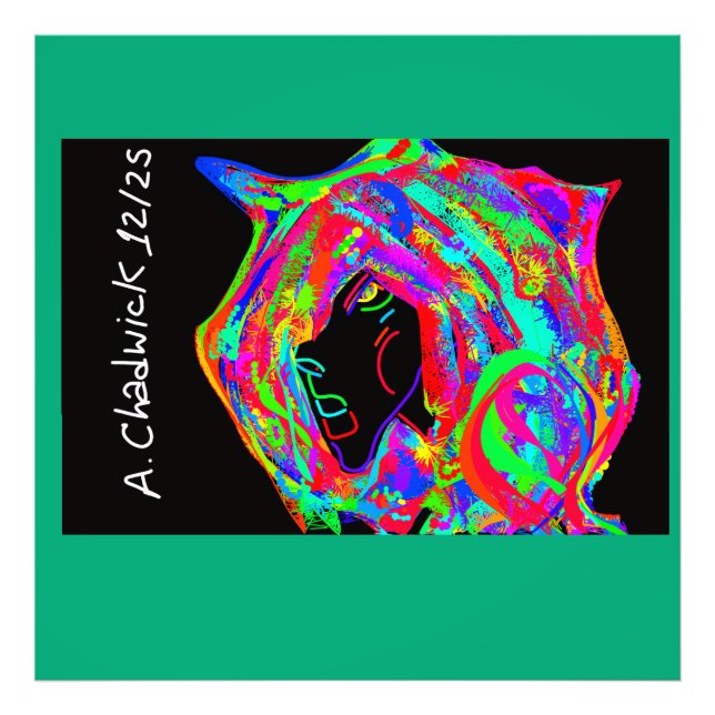 Gothic Goddess with Horned Headdress Photo Print (Front)