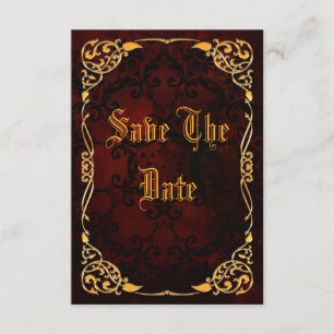 Gothic Gold Framed 40th Birthday Save The Date