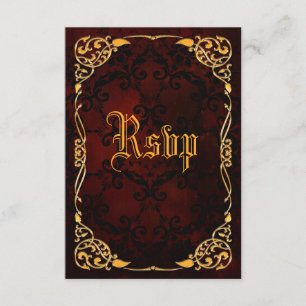 Gothic Gold Framed Birthday RSVP