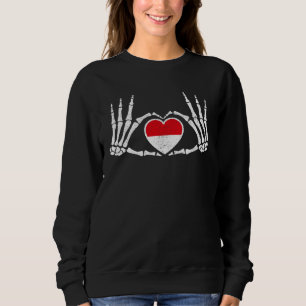 Gothic Goth Skeleton Indonesia Indonesian Hallowee Sweatshirt